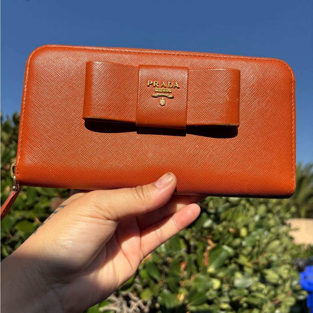PRADA Vintage Orange Wallet